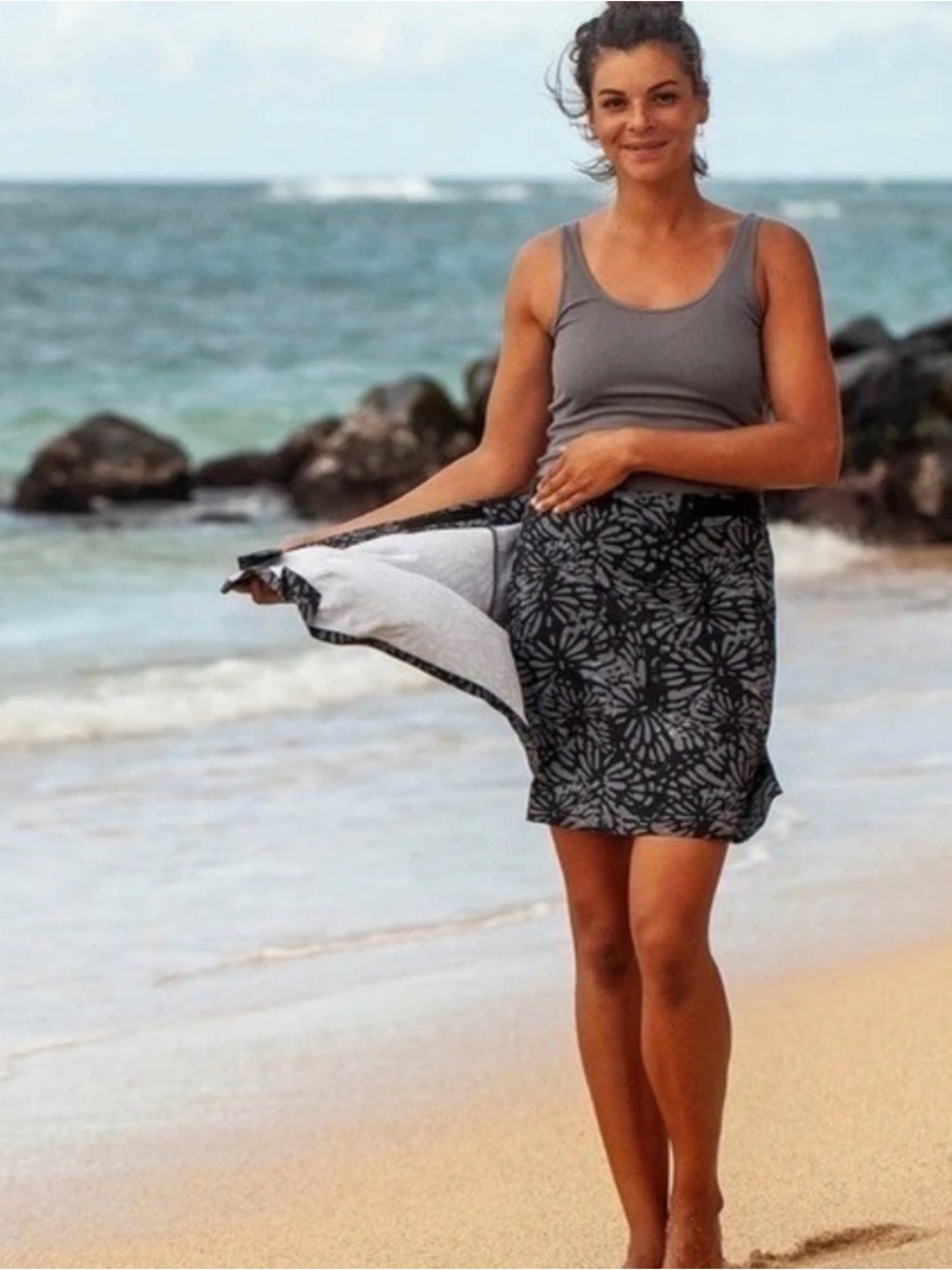 Ripskirt Hawaii Adjustable Wrap Skirt Length 2 Shibori Butterfly Print Size Lrg